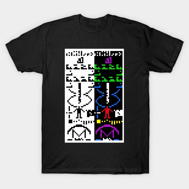 The Arecibo Message Colour T-Shirt by Rupert Russell